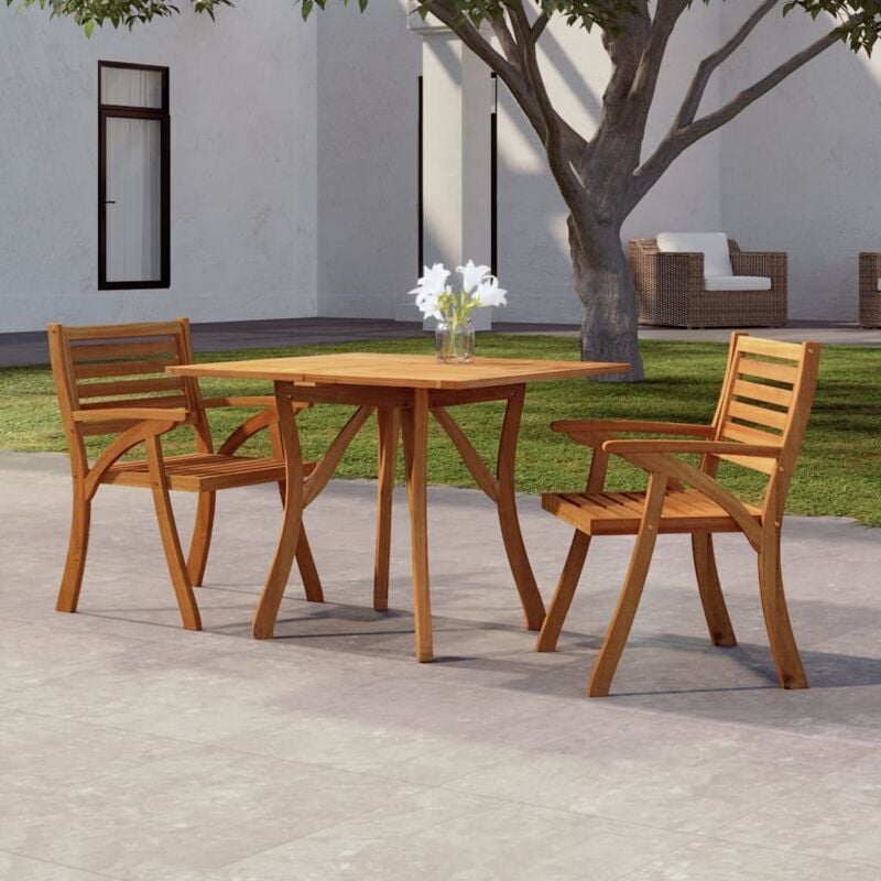 Table de jardin 85x85x75 cm Bois d'acacia solide vidaXL