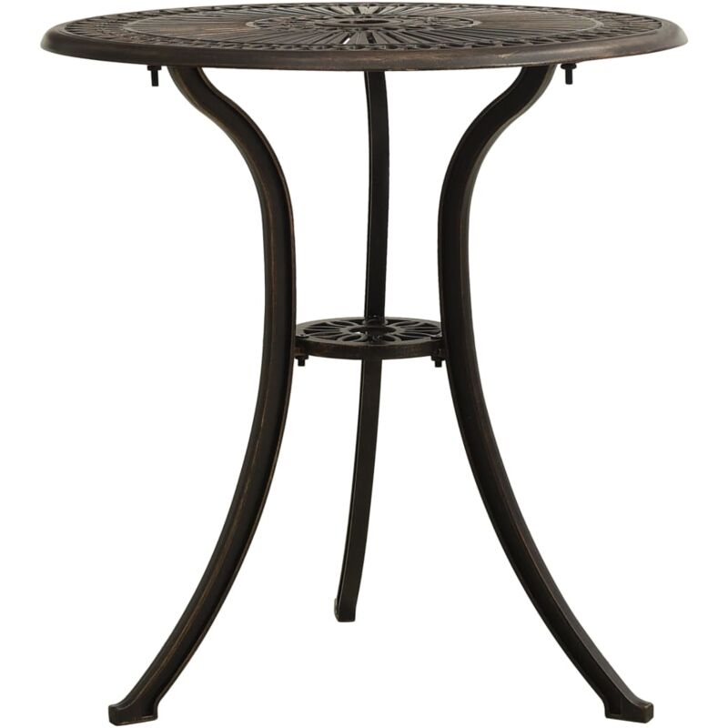 Vidaxl - Table de jardin Bronze 62x62x65 cm Aluminium coulé