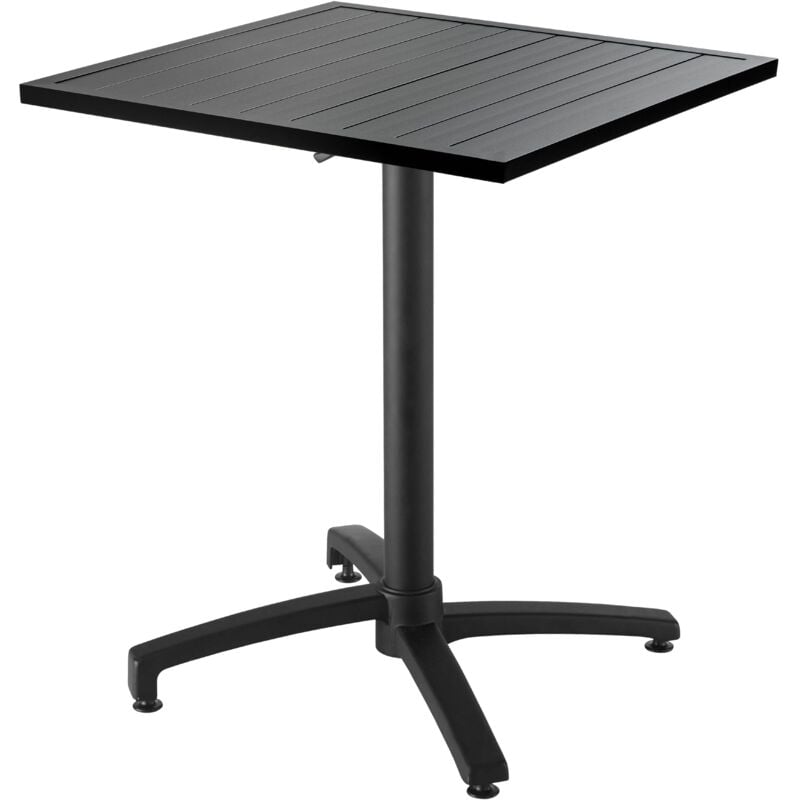 Table de jardin carrée en aluminium