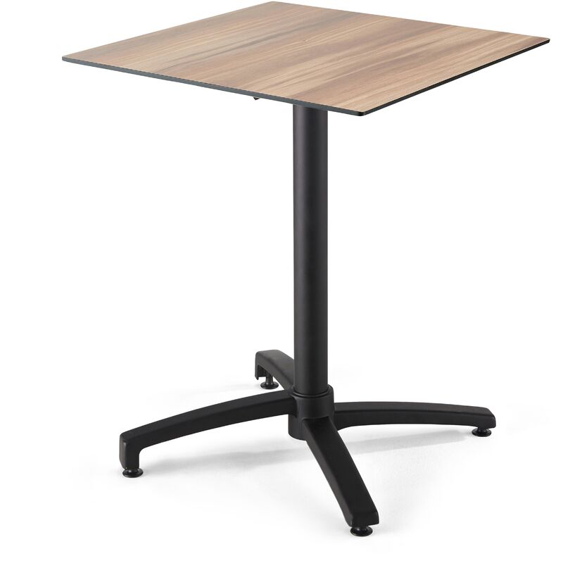 Oviala - Table de terrasse 60 cm inclinable stratifié en beton chêne colorado