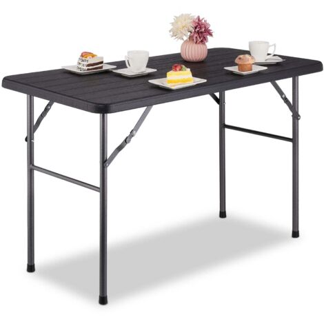 Table de jardin carrée aspect bois