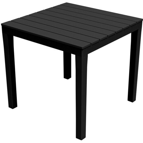 Table De Jardin Carree Couleur: Noir 78x78x72cm Modèle: Bali Ipae Progarden