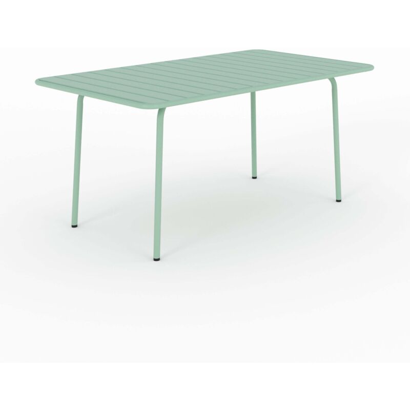Rendez-vous Déco - Table de jardin en métal vert clair 6 personnes - yumi