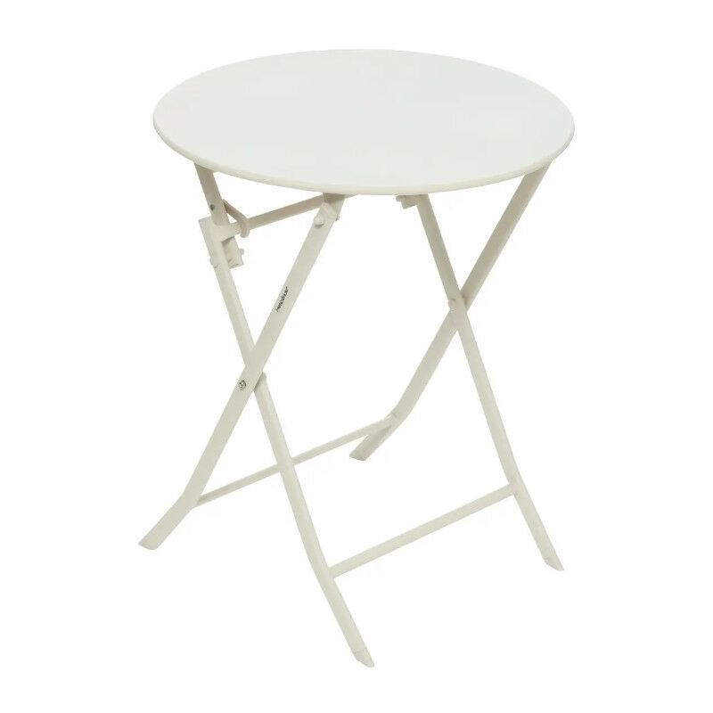 Table de jardin pliante ronde Greensboro argile 2 places - Hespéride