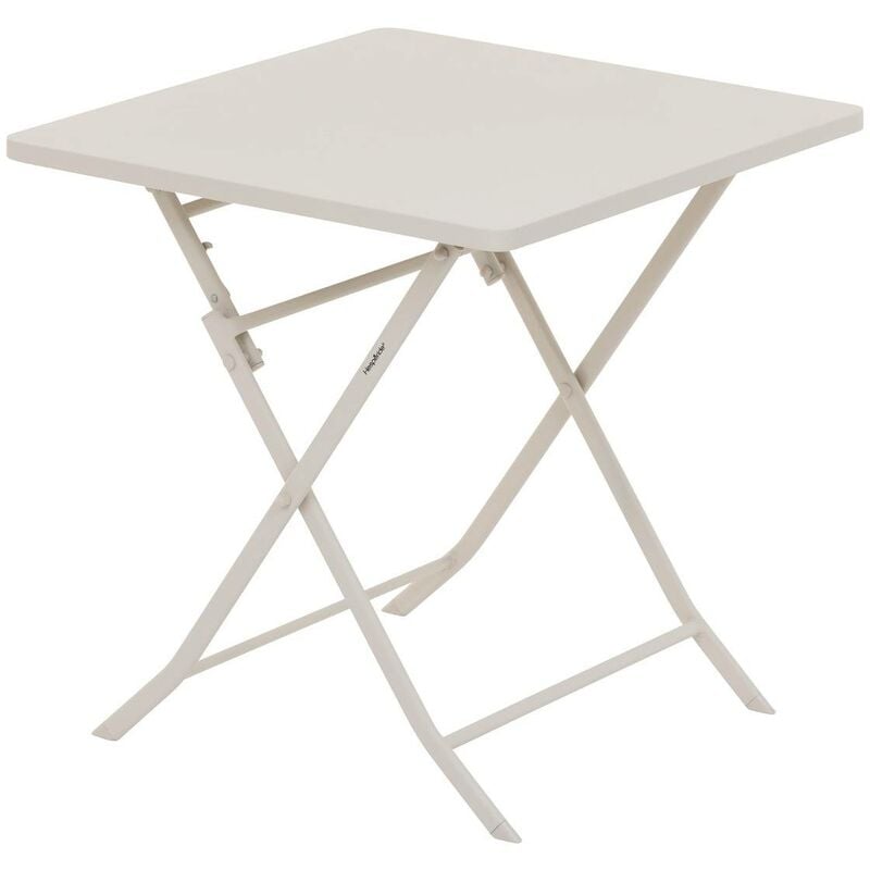 Table de jardin pliante carrée Greensboro argile en acier - Hespéride