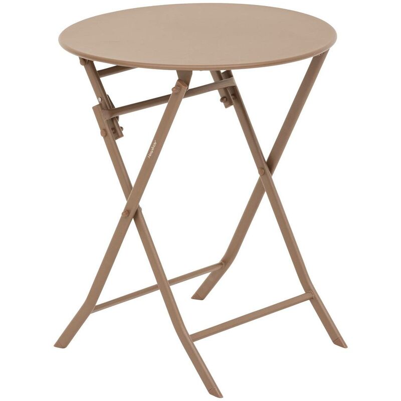 Table de jardin pliante ronde Greensboro bronze 2 places - Hespéride