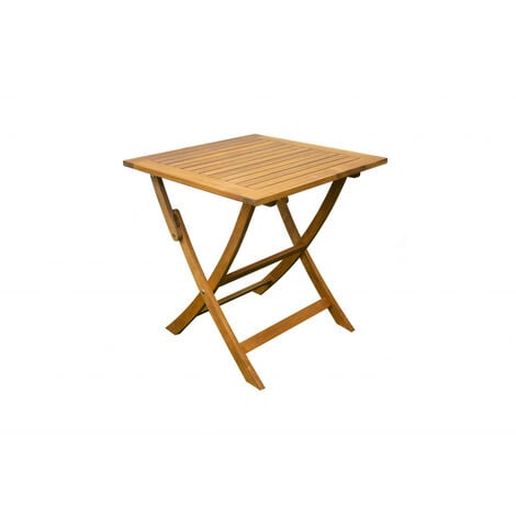 Table De Jardin Carrée Pliante Bali 70x70CM Bois Acacia 2 Personnes- Meuble de jardin - Bois