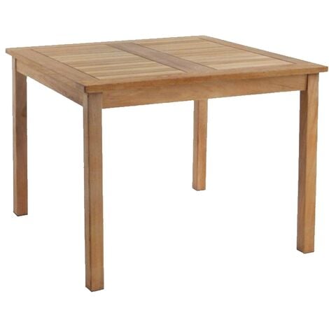 Table de jardin carrée Teck KARRA