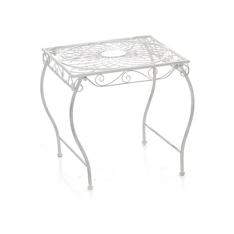 Table robuste des éléments décoratifs élégants extérieurs en fer diverses couleurs colore : Blanc antique