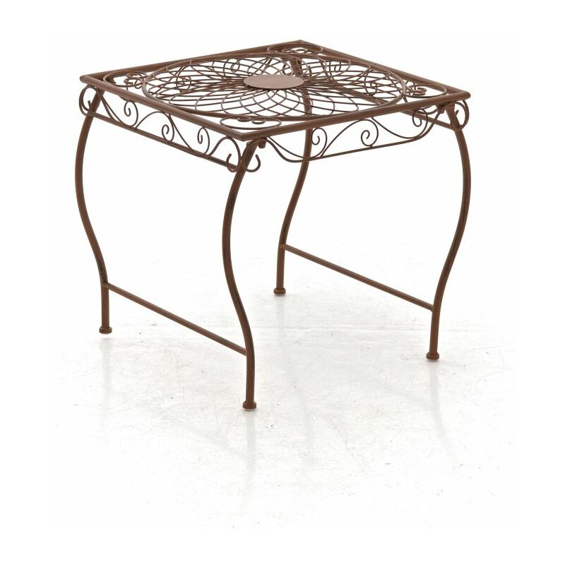 Table robuste des éléments décoratifs élégants extérieurs en fer diverses couleurs colore : antique brun