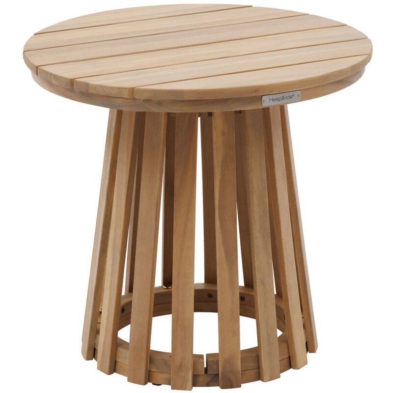 Table de jardin d'appoint ronde en bois osuna