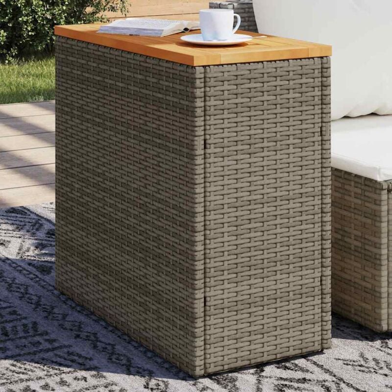 Vidaxl - Table d'appoint de jardin dessus en bois gris 58x27,5x55 cm