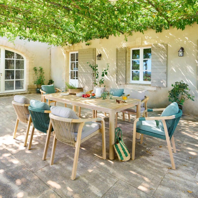 Table de jardin Deona 8 places en acacia - Hespéride