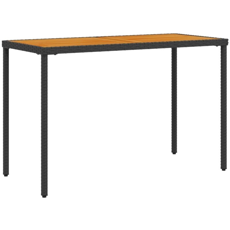 Vidaxl - Table de jardin avec dessus en bois d'acacia noir 115x54x74 cm