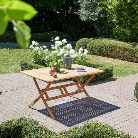 Banc de jardin 2 places bois d'acacia avec table support et accoudoirs  jardin