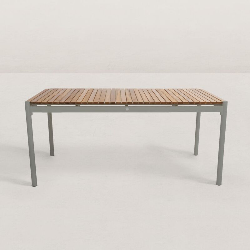 Table de jardin en aluminium et teck Jeanne