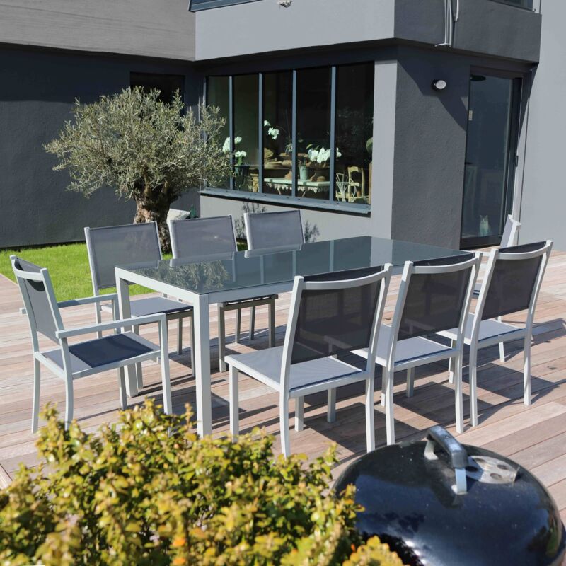 Aluminium Et Jardin De Verre Places En 8 Table 1clKJTF
