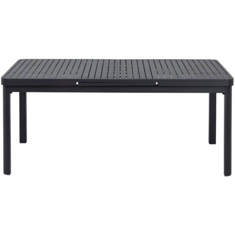 Table de jardin en aluminium gris foncé Kaïa