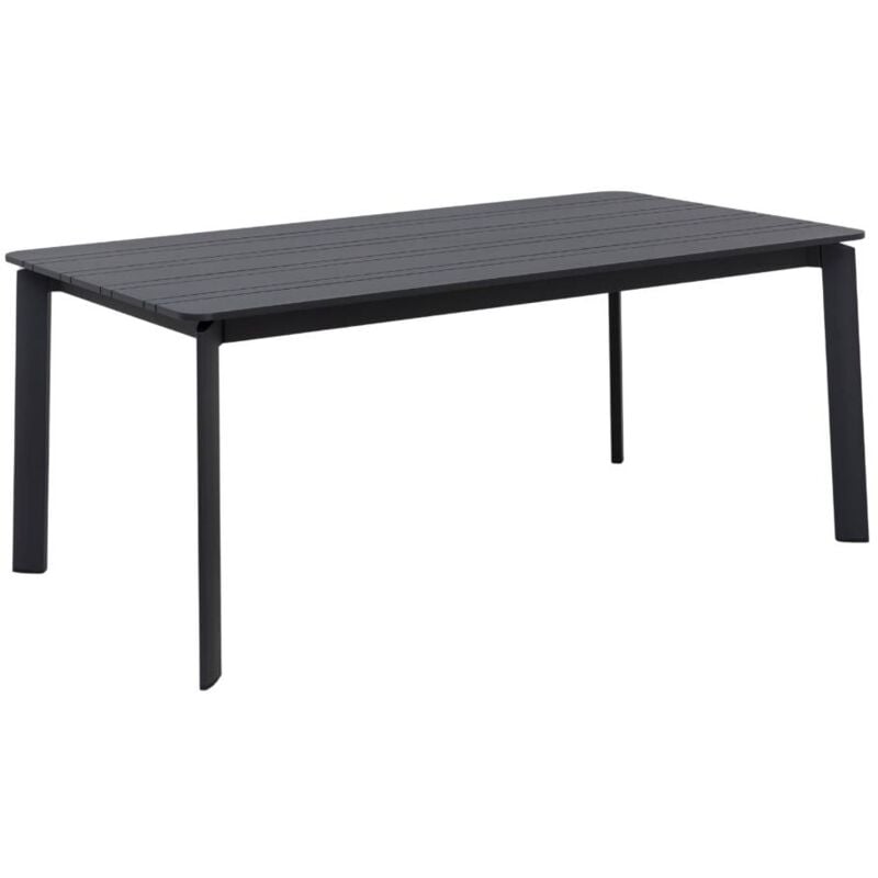 Made In Meubles - Table de jardin en aluminium gris Kaïa