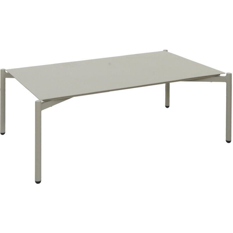 Table de jardin en aluminium HHG 594, Outdoor Lounge table de balcon, 105x65cm, vert clair