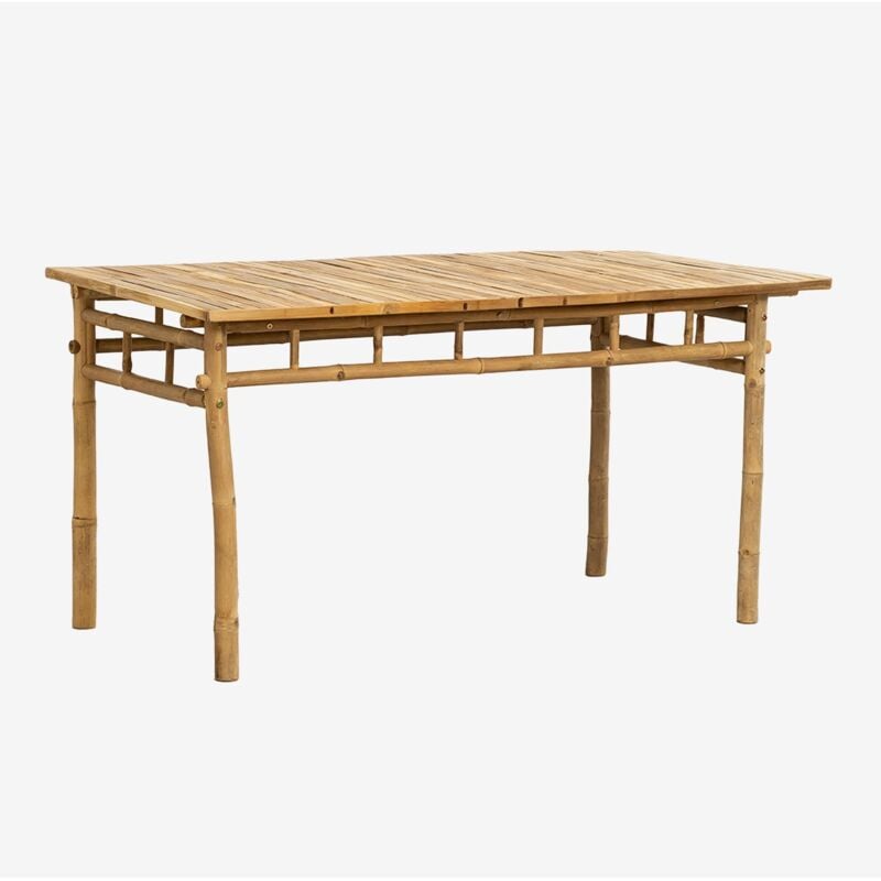 Table de jardin rectangulaire 150x80 cm en bambou Marilin SKLUM
