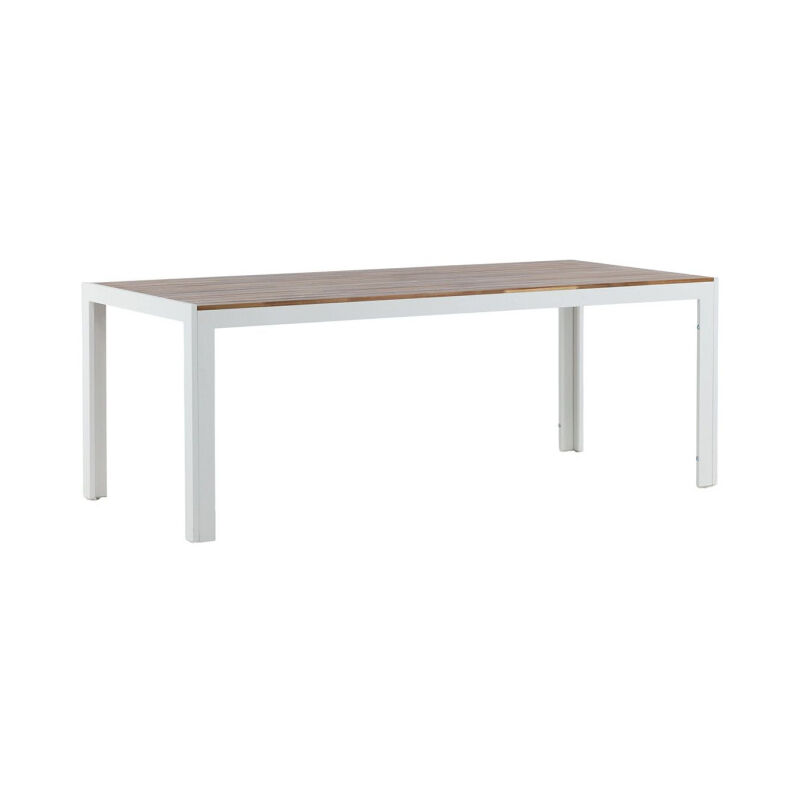Paris Prix - Table de Jardin en Bois 'Acacia' 200cm Naturel & Blanc