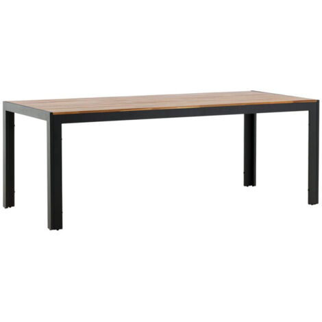 Table de Jardin en Bois "Acacia" 205cm Naturel & Noir