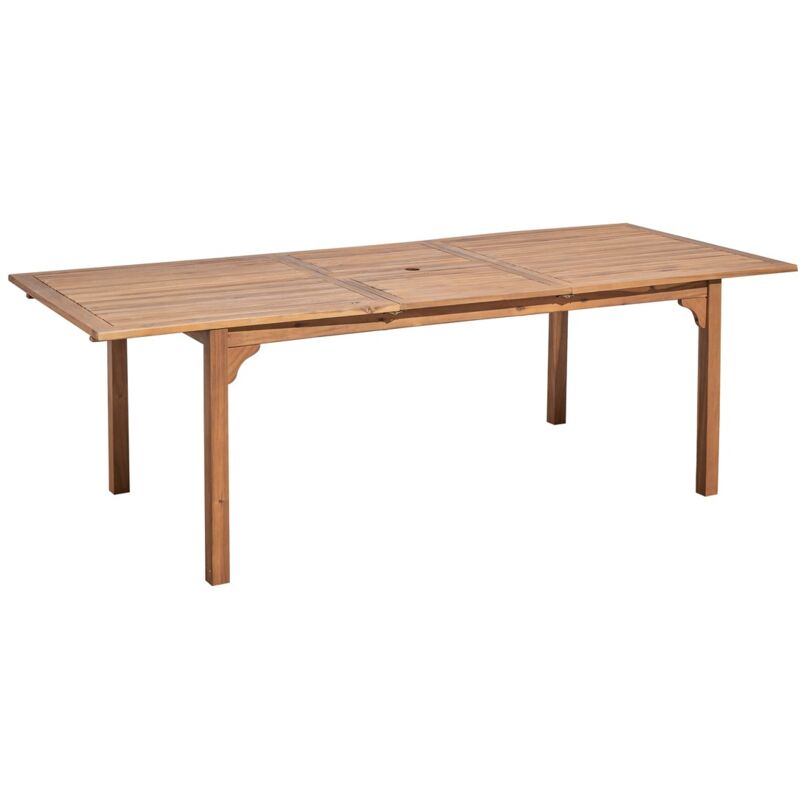 D'acacia À Jardin En Fsc Table Bois Places Rallonge 10 Avec De 8 lkXuwiTZOP