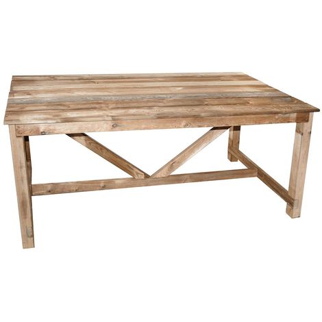 CÉMONJARDIN Table de jardin en bois Normand 6/8 places