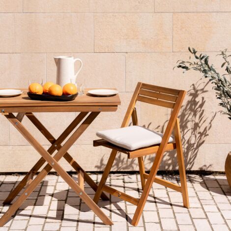 Table de jardin en bois pliante 48 cm June - 2 pers.