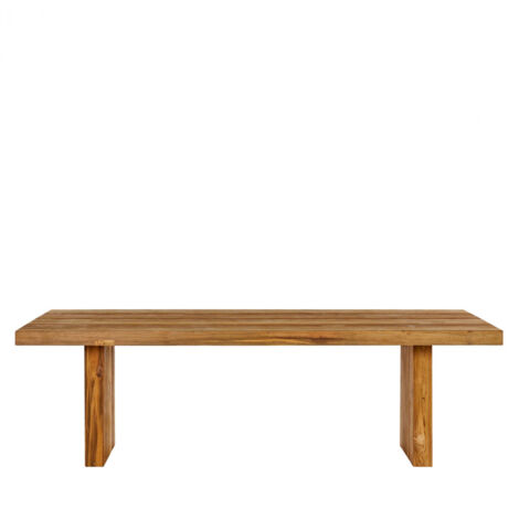 Table de jardin en bois recyclé brun L245 10 places - NONZA
