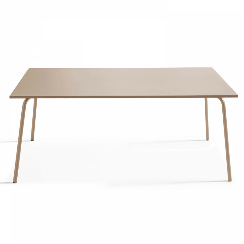 Oviala - Table de jardin rectangulaire en acier taupe - Palavas