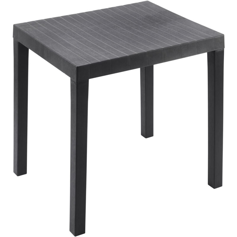 Table de jardin en plastique club - env. 78 x 65 x 73 cm - couleur : anthracite