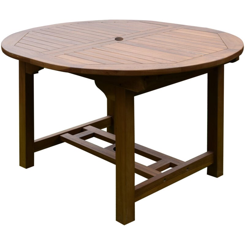 Table de jardin en teck 120/170x100x75cm