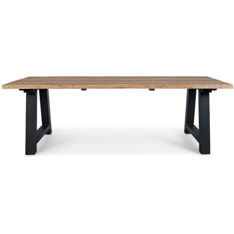 Table de jardin en teck et métal anthracite L240 10 places - MATALA