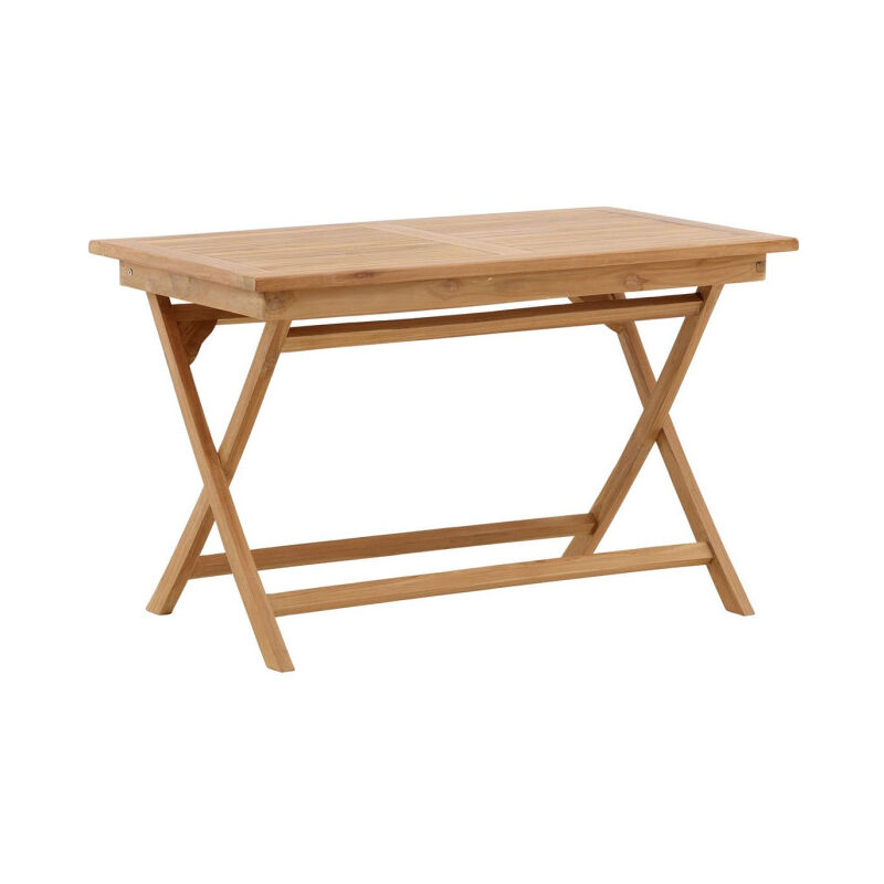 Paris Prix - Table de Jardin en Teck 'Kenya' 120cm Naturel