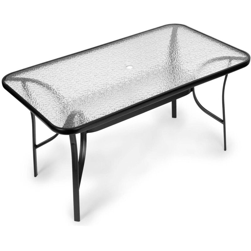 Table de jardin en verre wave 140x80cm table de balcon terrasse multigarden 88539941 88539941 88539941 88539941