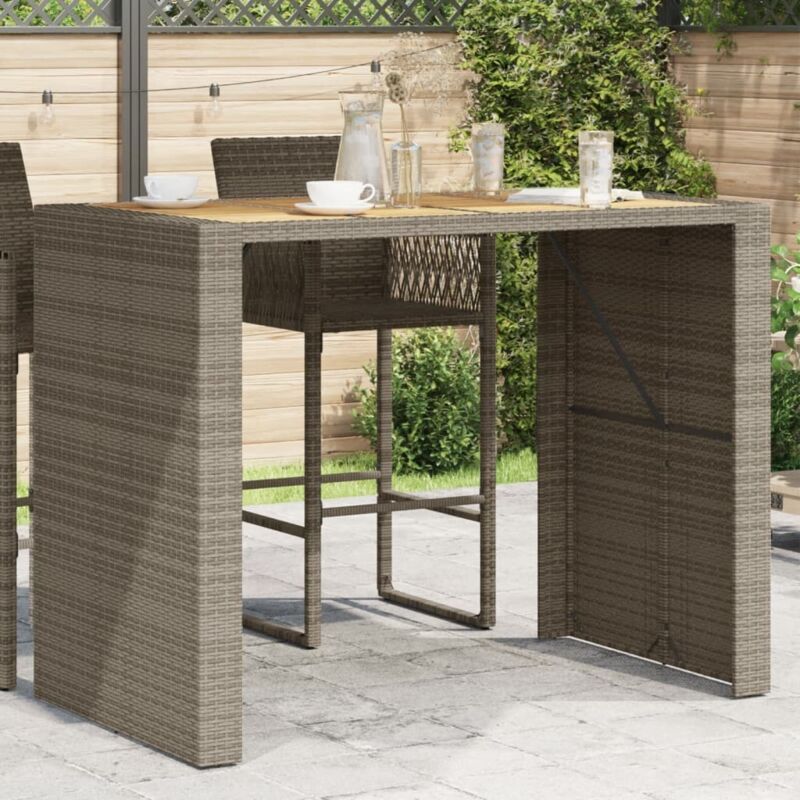 Vidaxl - Table de jardin avec dessus en bois d'acacia gris 145x80x110 cm