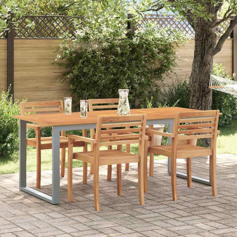 Vidaxl - Table de jardin pour repas Gris 160 x 80 x 75 cm
