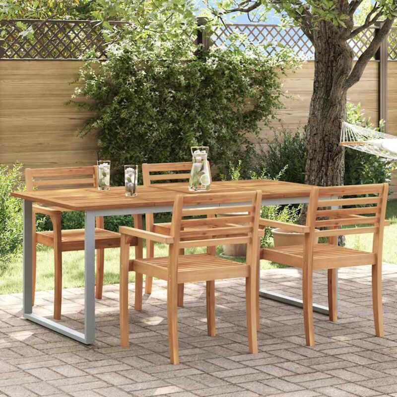Tavolo Da Pranzo Da Giardino Grigio 180 X 90 X 75 Cm - Vidaxl
