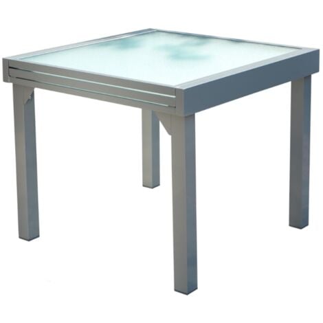 CONCEPT-USINE Table de jardin extensible 8 places en aluminium MOLVINA