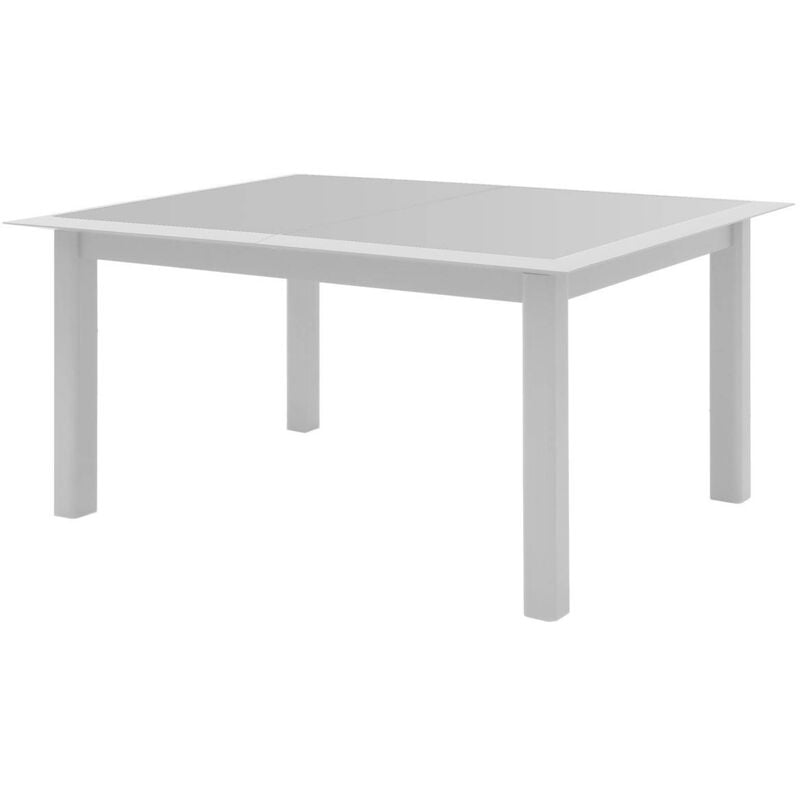 Hesperide - Table de jardin extensible Allure gris & blanc 10 places en aluminium traité époxy - Hespéride