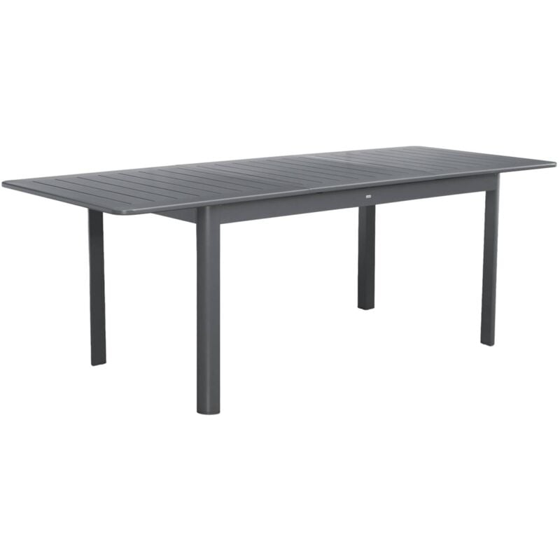 Table de jardin anthracite seattle extensible aluminium. 8 places. 173 / 236.5 x 100 x 75 cm