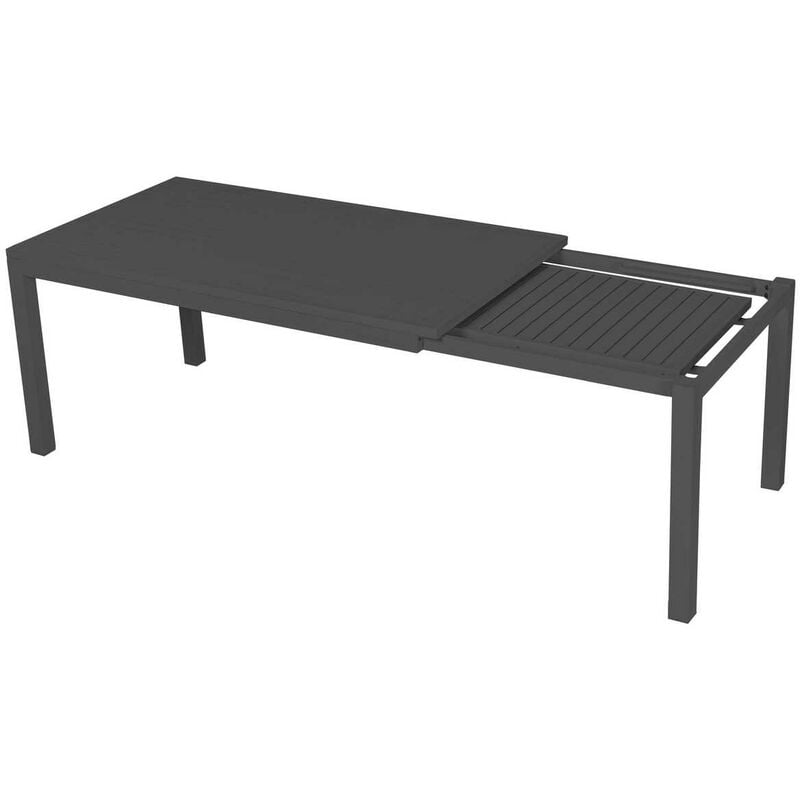 Vacchetti - Table de jardin extensible Anthracite 160/220x90 cm h 76 cm en Aluminium mod. Boston