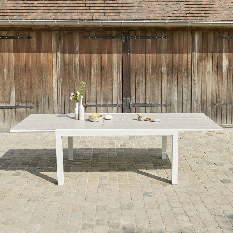 Bois Dessus Bois Dessous - Table de jardin extensible en aluminium 6/10 places