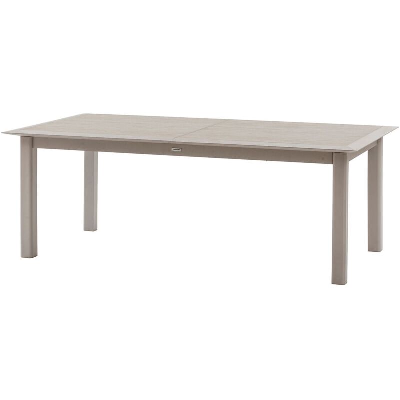 Table de jardin extensible en aluminium effet bois 12 places ALLURE