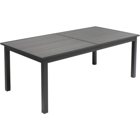 Table de jardin extensible en aluminium et bois composite