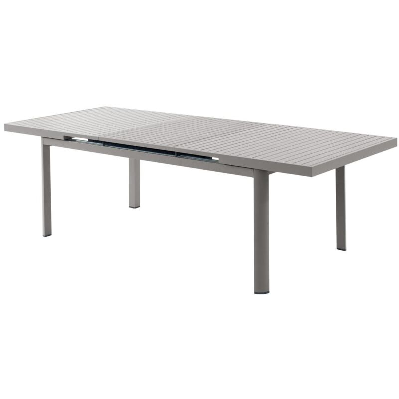 Table de jardin extensible en aluminium L.180/240cm - Taupe - nauru de mylia