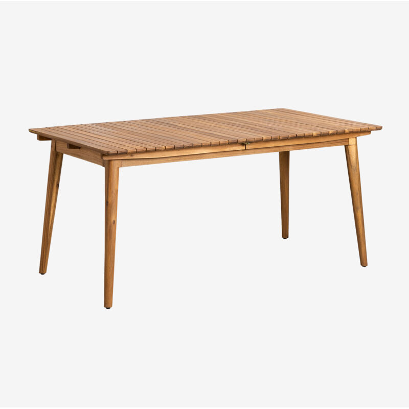 Table de jardin rectangulaire 160-210x90 cm extensible en bois d'acacia Tenay Sklum