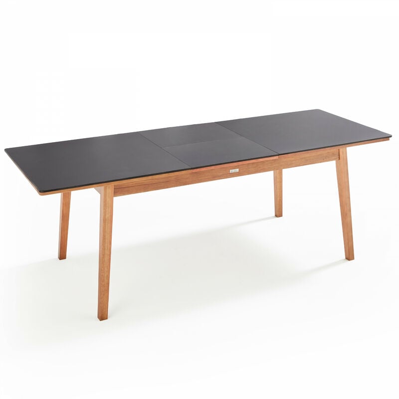 Oviala - Table de jardin extensible en bois d'eucalyptus 180-240cm - Noir